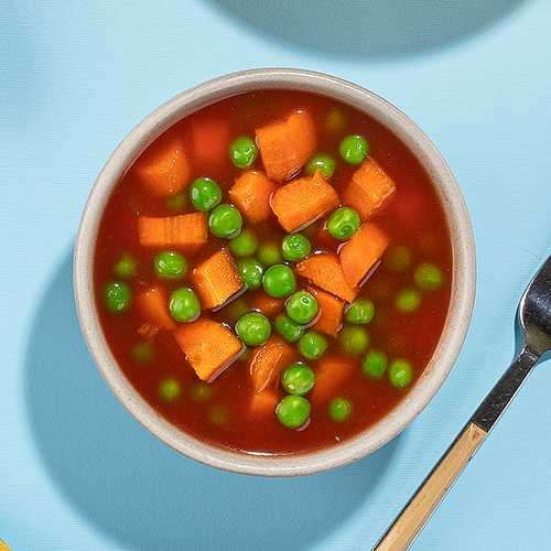 Peas and Carrots in Tomato Sauce